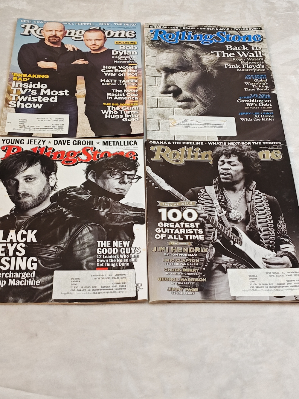the Rolling Stones magazine lot - black, white, blue, tan